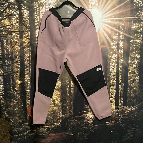 The North Face Pants - The North Face lavender and Black Fleece Bottoms